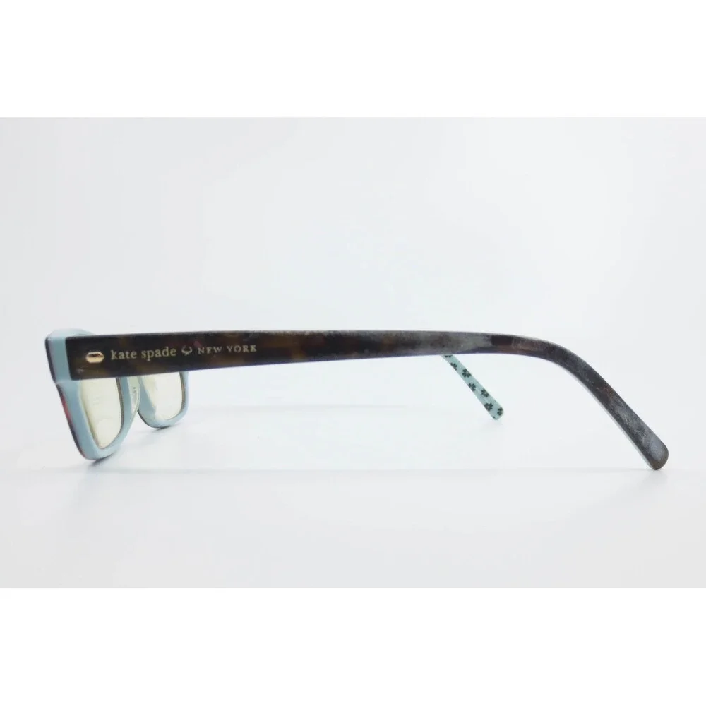 Kate Spade Lucyann 2NL Tortoise Blue Floral Rectangular Eyeglasses Frames 135mm